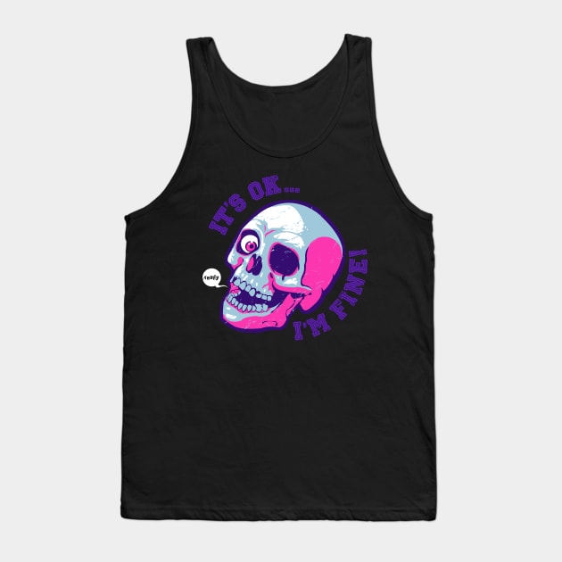 Skull Tank Top by dracoimagem